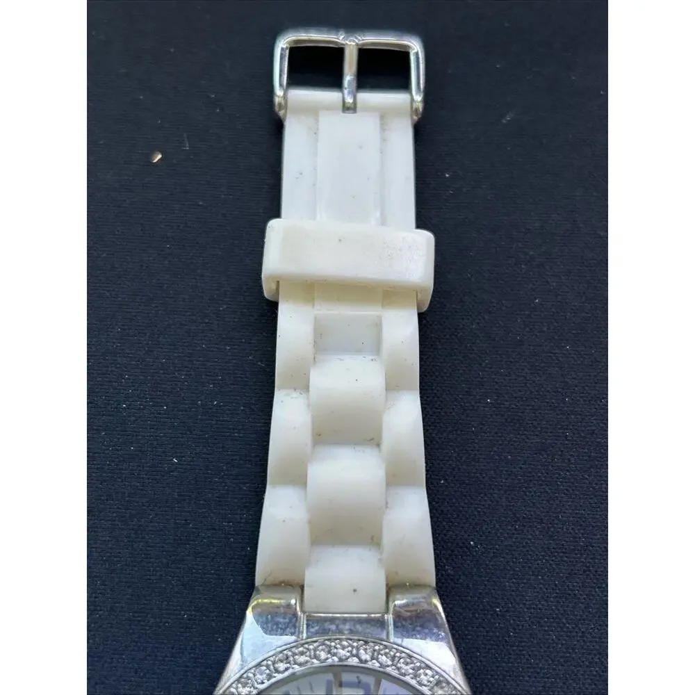 Silver Tone Rhinestone Bezel Women’s Quartz Watch